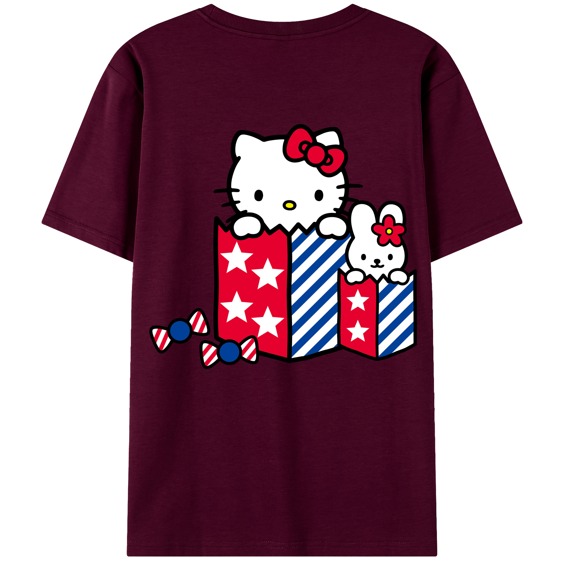 （画像用） Hello Kitty ハローキティ レディース半袖Tシャツ(バックプリント)